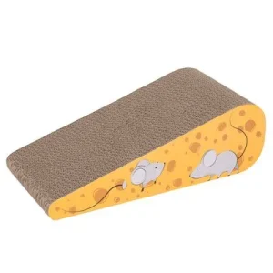 Rascador de cartón Cheesy para gatos 43,5 x 19 x 12 cm (L x An x Al)