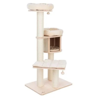 Rascador Natural Paradise Magnolia L para gatos Crema