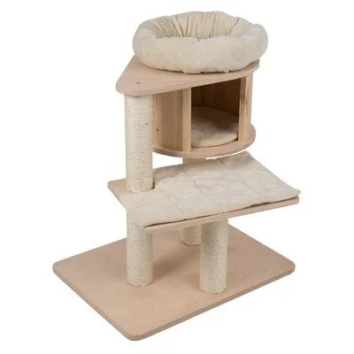 Rascador Natural Paradise Magnolia S para gatos Crema