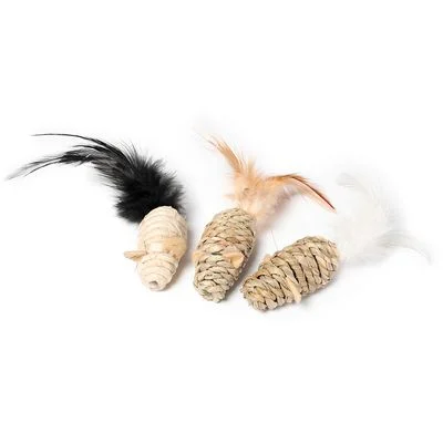 Ratones Karlie de alga marina para gatos Set de 3 unidades