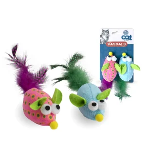 RATONES RASCALS CON PLUMAS X 2
