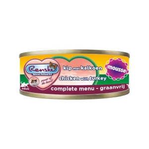Renske Mousse Comida húmeda para gatos - Pollo y Pavo