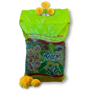 RIBERO Heno con Diente de León 500g – La Combinación Natural para la Digestión de tu Roedor