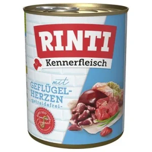 RINTI Kennerfleisch 24 x 800 g - Pack ahorro Corazones de ave