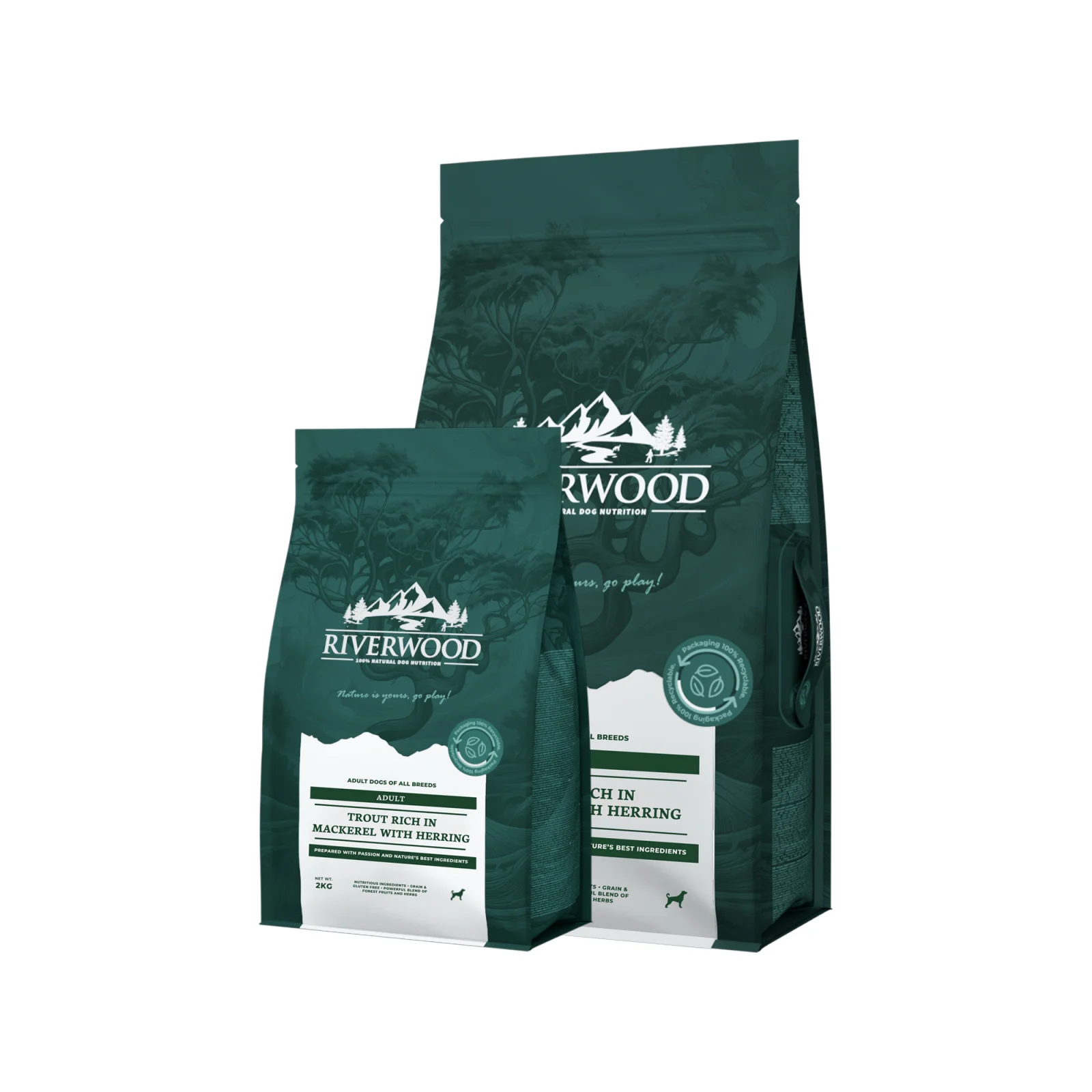 Riverwood Adult Dog - Trucha y Caballa con Arenque