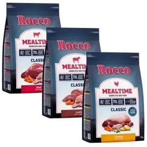 Rocco Mealtime 3 x 1 kg - Pack de prueba mixto 3 x 1 kg: vacuno, pollo y pavo