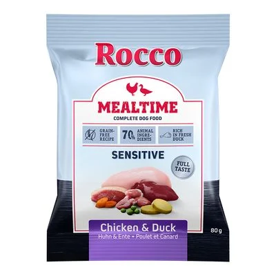 Rocco Mealtime Sensitive con pollo y pato 80 g