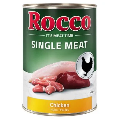 Rocco Single Meat 24 x 400 g - Pack Ahorro Pollo