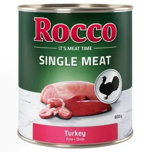 Rocco Single Meat 24 x 800 g - Pack Ahorro Pavo