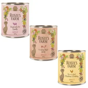 Rosie's Farm 24 x 800 g - Pack Ahorro Pack mixto (pollo, vacuno, cordero)