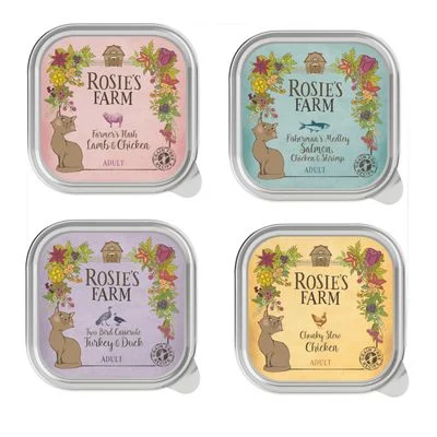 Rosie's Farm Adult 16 x 100 g para gatos Pack mixto: 4 variedades
