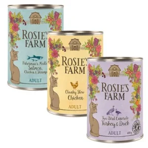 Rosie's Farm Adult 12 x 400 g para gatos - Pack Ahorro Pack mixto (3 variantes)