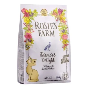 Rosie's Farm Adult pavo con boniato pienso para gatos 400 g