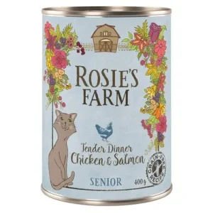 Rosie's Farm Senior 12 x 400 g - Pack Ahorro Pollo y salmón