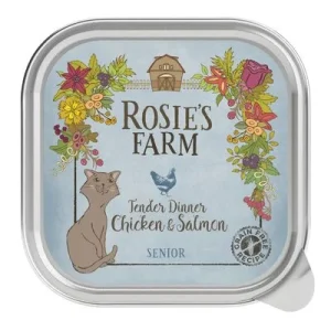Rosie's Farm Senior 16 x 100 g para gatos Pollo y salmón