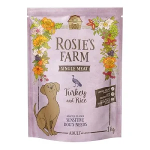 Rosie's Farm Single Meat Adult pavo con arroz 1 kg