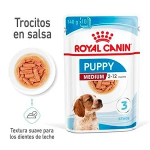 Royal Canin Medium Puppy en salsa para perros 10x140g
