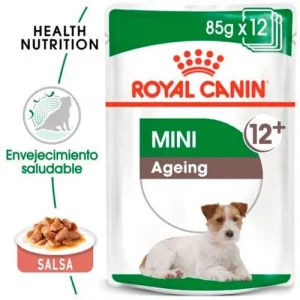 Royal Canin Mini Ageing 12 + en salsa para perros 12x85g