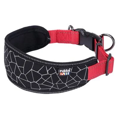 Rukka® Cube Soft collar, rojo / negro Talla M: 30-50 cm de perímetro del cuello, An 25 mm