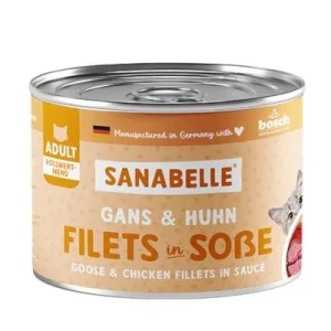 Sanabelle Carne en salsa 24 x 180 g - Pack Ahorro 24 x 180 g Comida húmeda para gatos Sanabelle All Meat Goose & Chicken**