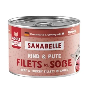 Sanabelle Carne en salsa 6 x 180 g Vacuno y pavo**