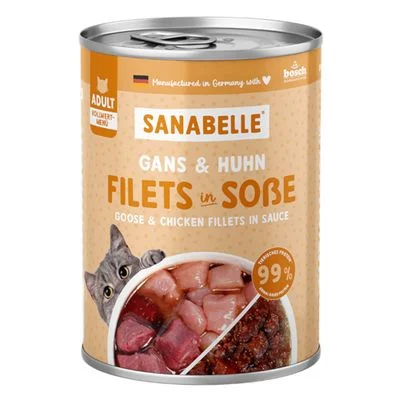 Sanabelle carne en salsa 6 x 380 g Ganso y Pollo