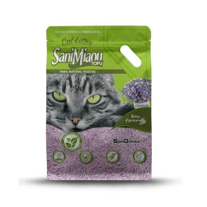 SaniMiau Arena Natural Tofu Lavanda para gatos
