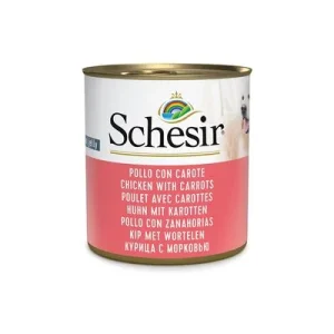 Schesir en latas 6 x 285 g comida húmeda para perros Pollo con zanahorias