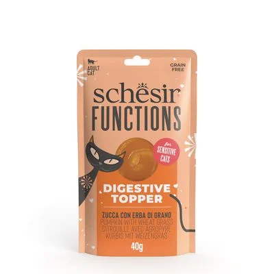 Schesir Functions Digestive Topper 12 x 40 g Calabaza con hierba de trigo