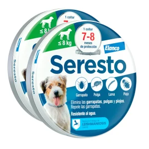 Seresto collar antiparasitario perros grandes y pequeños