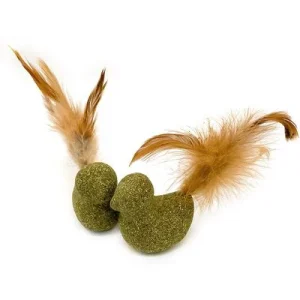 Set 2 uds. juguete dental Aumüller Pajarito con silver vine para gatos Set de 2