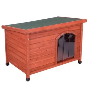 Set completo: caseta de madera Woody con puerta y aislante M: 104 x 66 x 70 cm (An x P x Al)