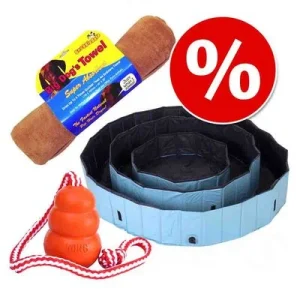 Set de Piscina con cubierta + toalla + KONG Aqua Piscina: 160 x 30 cm (Diám. x Al)