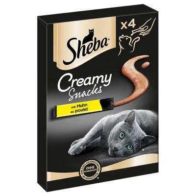 Sheba Creamy snacks para gatos 4 x 12 g Pollo
