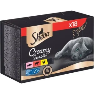 Sheba Creamy snacks para gatos - Pack mixto 18 x 12 g