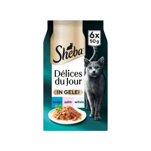 Sheba Délices du Jour en Gelatina - Atún, Salmón y Pescado blanco