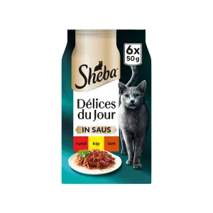 Sheba Délices du Jour en Salsa - Ternera, Pollo y Cordero
