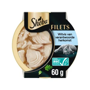 Sheba Filets con Pescado Blanco Sostenible en Salsa