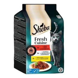Sheba Fresh Cuisine Taste of Paris 6 x 50 g - Vacuno, pescado blanco e hígado de pollo