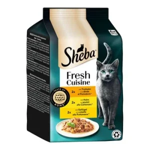 Sheba Fresh Cuisine Taste of Roma 6 x 50 g - Pavo, pollo y ave en salsa