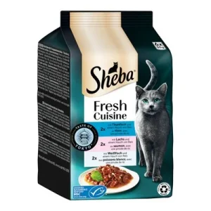 Sheba Fresh Cuisine Taste of Tokyo 6 x 50 g - Atún, salmón y pescado blanco en salsa