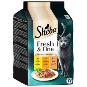 Sheba Fresh & Fine 6 x 50 g comida húmeda para gatos Pollo, pavo y pato en salsa