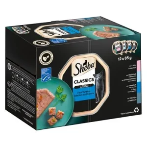 Sheba Multirreceta 12 x 85 g en tarrinas comida húmeda para gatos Classics en paté