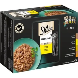 Sheba Multirreceta 12 x 85 g en sobres comida húmeda para gatos Selección de aves en salsa