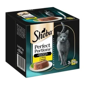 Sheba Perfect Portions 6 x 37,5 g comida húmeda para gatos En paté con pollo