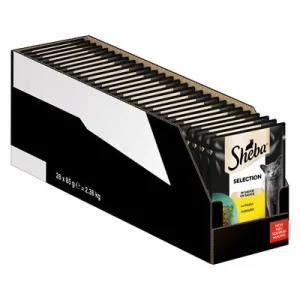 Sheba Receta única 28 x 85 g en sobres comida húmeda para gatos Selección en salsa con pollo