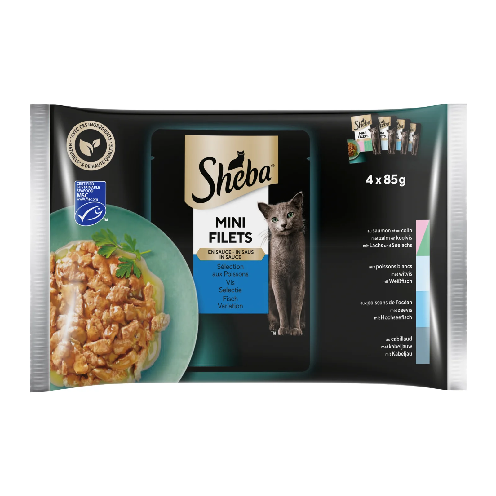 Sheba Selección de Pescado Mini Filets en Salsa
