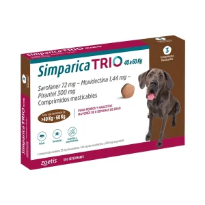 Simparica Trio 40 a 60 Kg 3 Dosis Masticables