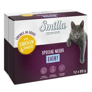 Smilla Bolsitas Adult Light Bocaditos en salsa con verduras Pollo y tomate (12 x 85 g)