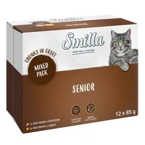 Smilla Senior Bocaditos en salsa con verduras en bolsitas Pack mixto (12 x 85 g)